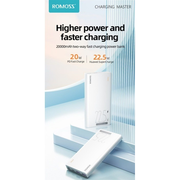 Батарея мобільна Romoss 20000mAh Sense 6 22,5W (PPH80-611-1121H), зображення 6