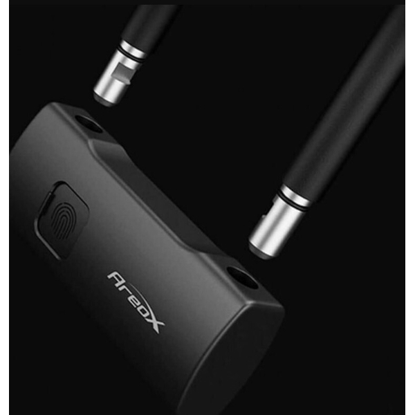 Велозамок Areox intelligent fingerprint U-lock black, изображение 9