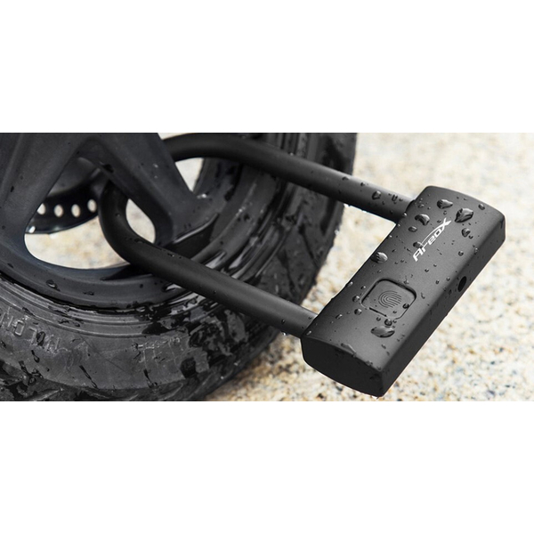 Велозамок Areox intelligent fingerprint U-lock black, изображение 11