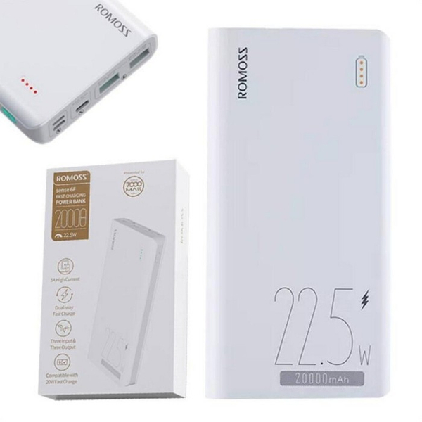 Батарея мобільна Romoss 20000mAh Sense 6 22,5W (PPH80-611-1121H), зображення 4