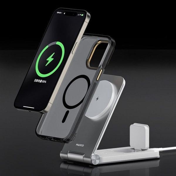 Бездротовий зарядний пристрій Maxco 3in1 15W Folding Wireless Charger (MW08), изображение 7