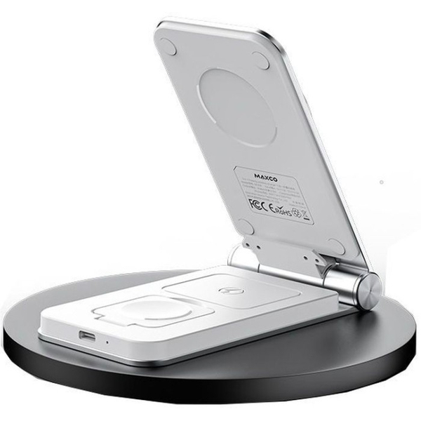Бездротовий зарядний пристрій Maxco 3in1 15W Folding Wireless Charger (MW08), изображение 4