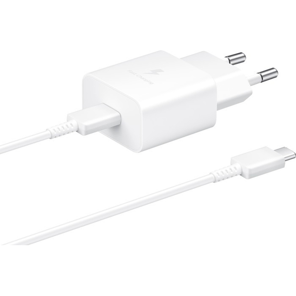 Мережевий зарядний пристрій Samsung 15W Power Adapter with Type-C to Type-C cable White (EP-T1510XWEGEU), изображение 5