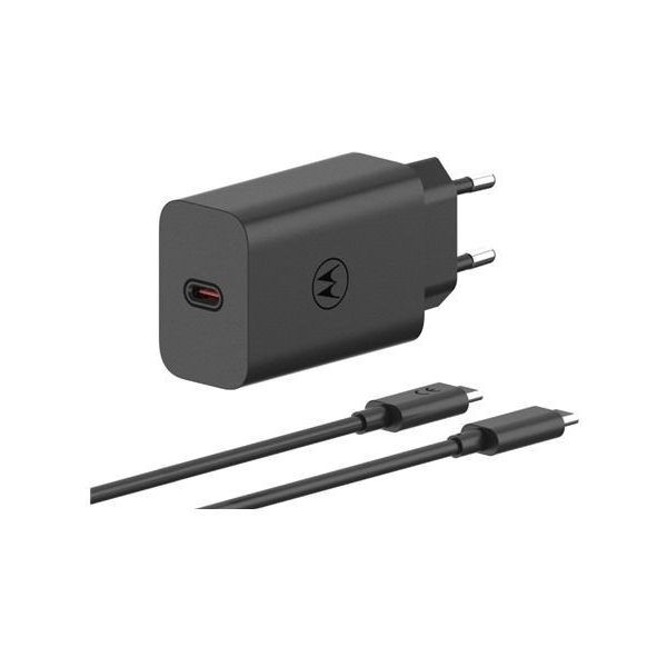Мережевий зарядний пристрій Motorola 68W USB-С + 1m Black (PG38C06281)