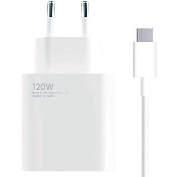 Мережевий зарядний пристрій Xiaomi 120W HyperCharge Combo (Type-A) EU + кабель USB-C (BHR9462EU)