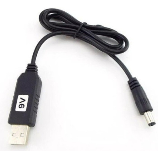 Кабель USB - DC Power Boost USB - DC 5.5x2.1 9V 1m Black