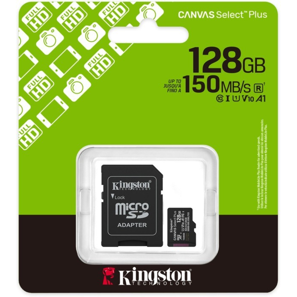 Карта пам'яті Kingston microSDXC 128GB Canvas Select Plus Gen3+, изображение 2