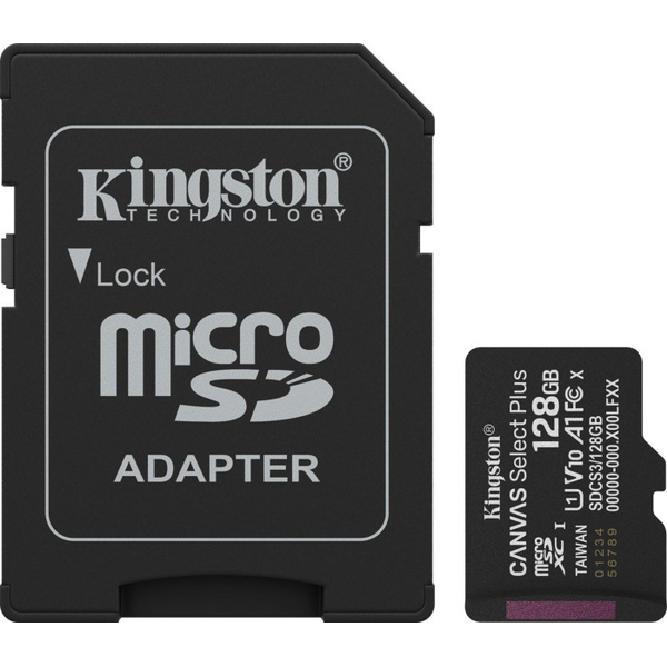 Карта пам'яті Kingston microSDXC 128GB Canvas Select Plus Gen3+, изображение 3