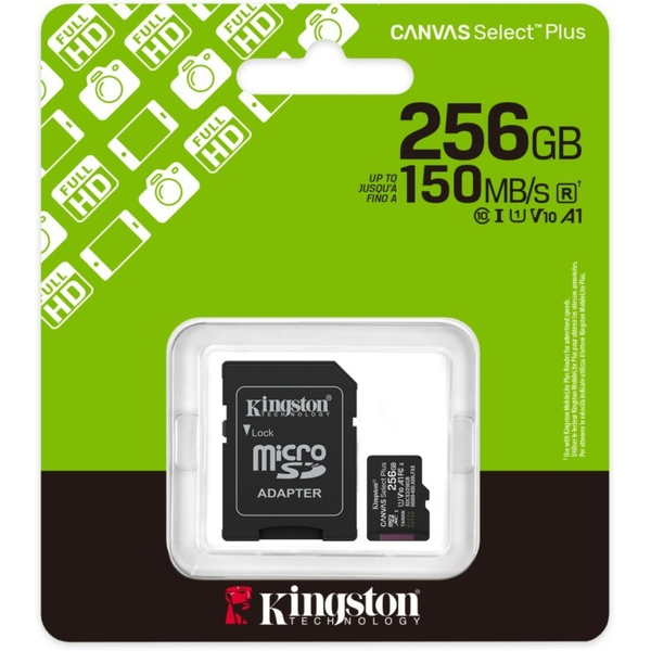 Карта пам'яті Kingston microSDXC 256GB Canvas Select Plus Gen3+, изображение 2