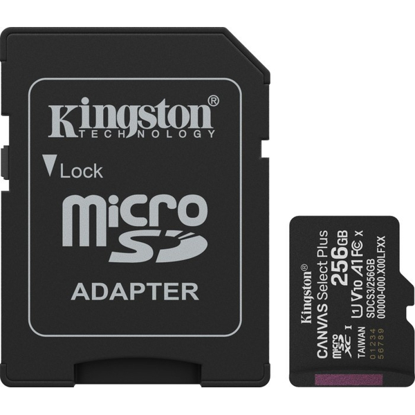 Карта пам'яті Kingston microSDXC 256GB Canvas Select Plus Gen3+, изображение 3