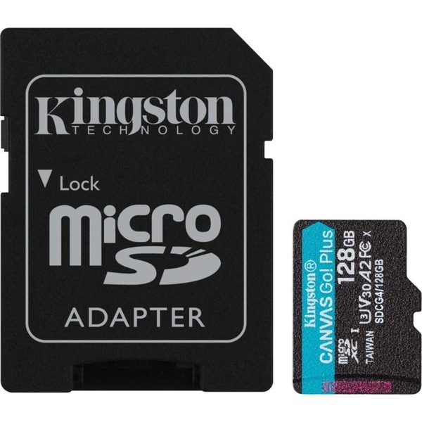 Карта пам'яті Kingston microSDXC 128GB Canvas Go Plus Gen4 +ADP