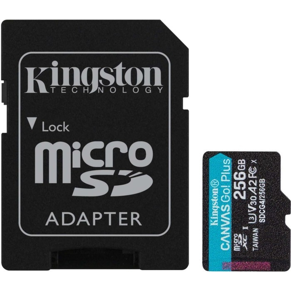 Карта пам'яті Kingston microSDXC 256GB Canvas Go Plus Gen4 +ADP, изображение 2