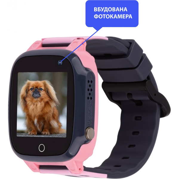 Дитячий годинник AmiGo GO008 Milky GPS WIFI Pink, изображение 4