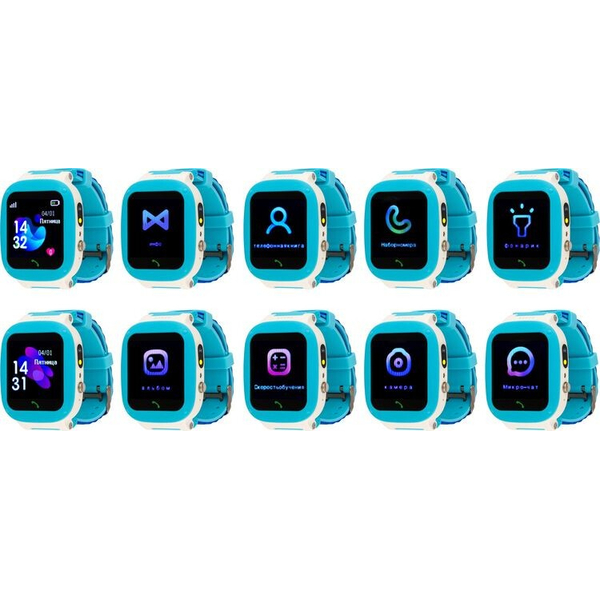 Дитячий годинник AmiGo GO004 Splashproof Camera+LED Blue, изображение 3