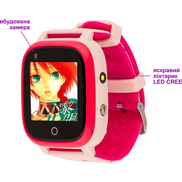 Дитячий годинник AmiGo GO005 4G WIFI Thermometer Pink, изображение 7