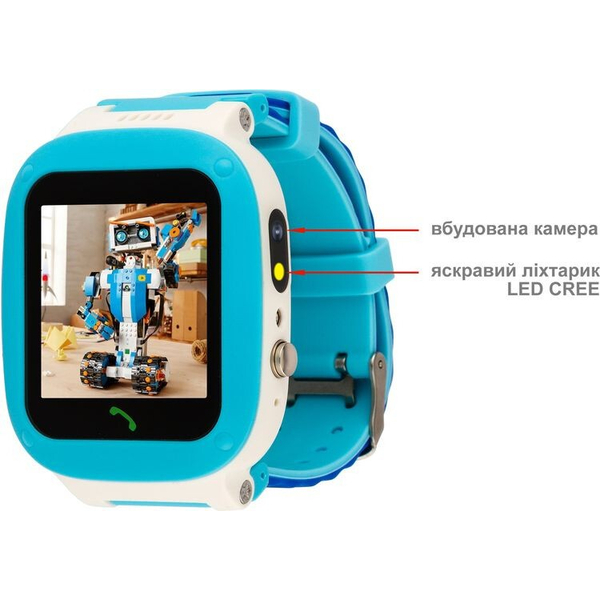 Дитячий годинник AmiGo GO004 Splashproof Camera+LED Blue, изображение 7