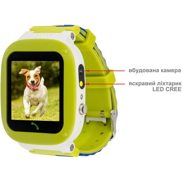 Дитячий годинник AmiGo GO004 Splashproof Camera+LED Green, изображение 6
