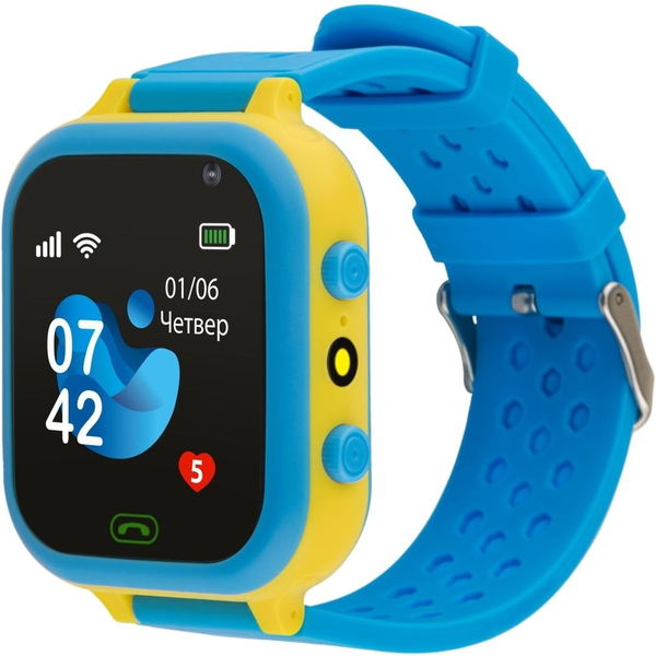 Дитячий годинник AmiGo GO009 GLORY Camera+LED WIFI Blue-Yellow