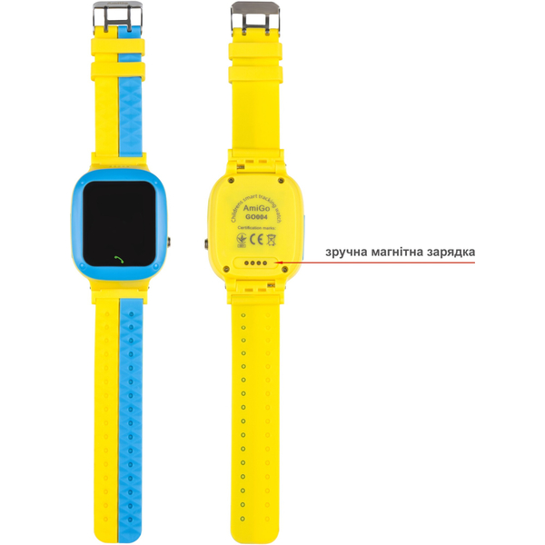 Дитячий годинник AmiGo GLORY GO004 Camera+LED Blue-Yellow, изображение 5