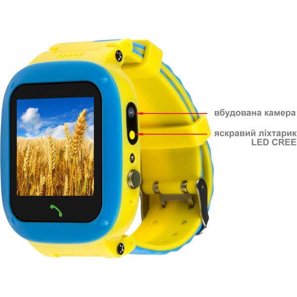 Дитячий годинник AmiGo GLORY GO004 Camera+LED Blue-Yellow, изображение 6