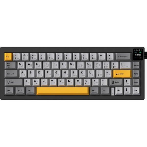 Бездротова механічна клавіатура Ajazz AK650 Flying Fish Switch - Black (AK650-FF-BGY)