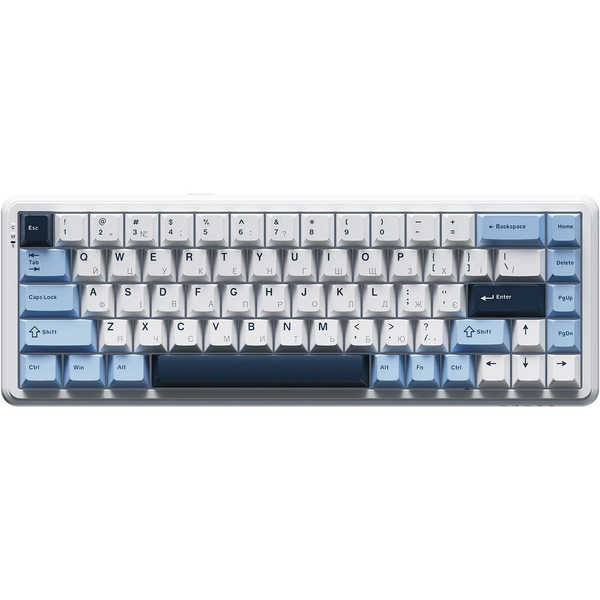 Клавіатура механічна бездротова Ajazz AK680 MAX (8+8K) Magnetic Switch RGB Wireless/BT/USB White