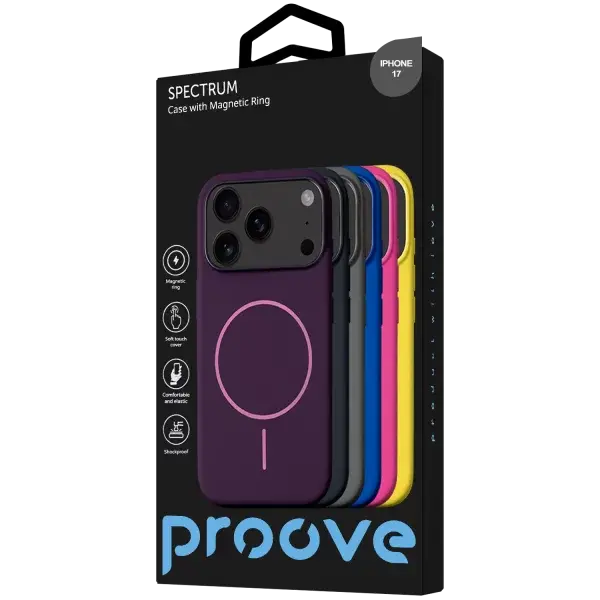 Чехол  Proove Spectrum Case with Magnetic Ring iPhone 17 (камінь сірий), изображение 3