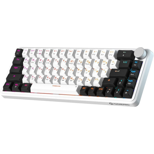 Бездротова механічна клавіатура GamePro Asgard Valhalla (MK210W Pro) 65% QLAB orange switches, изображение 3