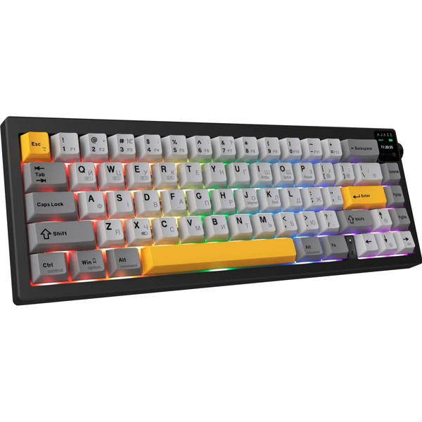 Бездротова механічна клавіатура Ajazz AK650 Flying Fish Switch - Black (AK650-FF-BGY), изображение 4