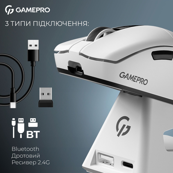 Бездротова ігрова миша GamePro Asgard Thor (GM023W) 1К зарядна станція\ресивер, изображение 6