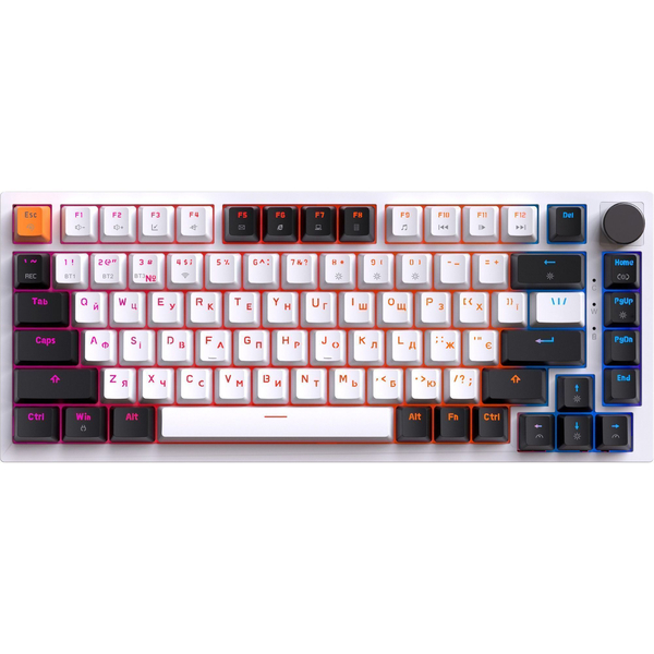 Бездротова механічна клавіатура GamePro Asgard Valhalla (MK160W Pro) 75% QLAB orange switches, изображение 2