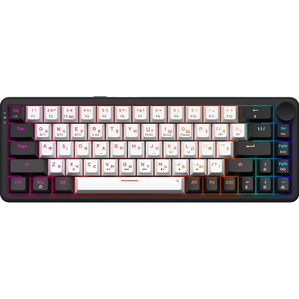 Бездротова механічна клавіатура GamePro Asgard Valhalla (MK210B Pro) 65% QLAB orange switches, изображение 2