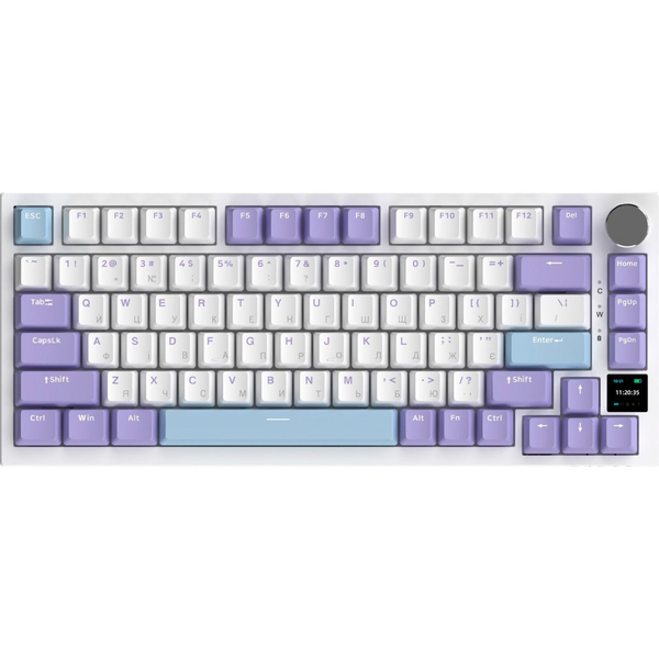 Бездротова механічна клавіатура Ajazz AK820 PRO 75% Flying Fish Switch White RGB (AK820PRO-FF-PWB), изображение 11