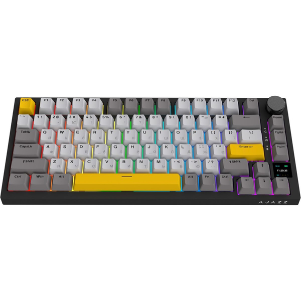 Бездротова механічна клавіатура Ajazz AK820 PRO 75% Flying Fish Switch Black RGB (AK820PRO-FF-BGY), изображение 4