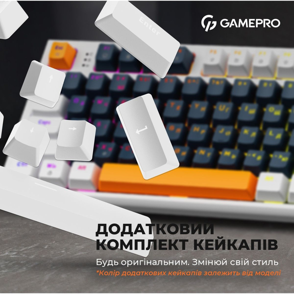 Дротова механічна клавіатура GamePro MK180W (Red) з Hot-Swap RGB White, изображение 17
