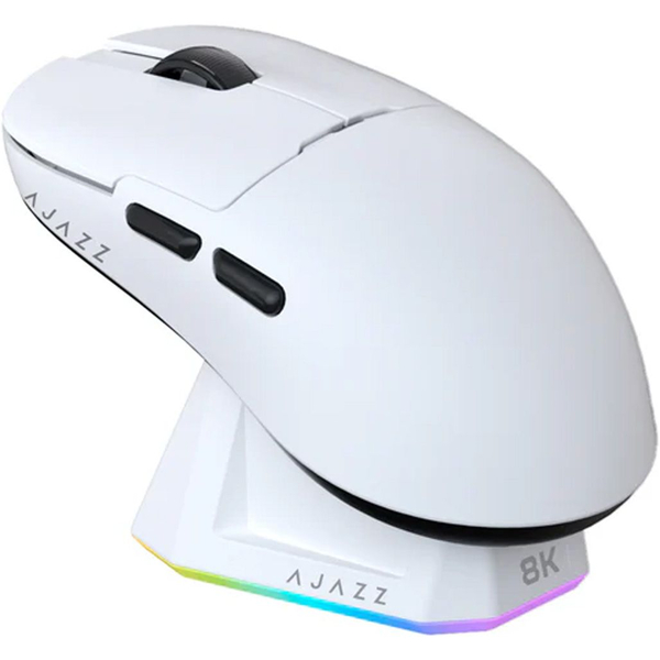 Ігрова бездротова миша Ajazz AJ159PRO -3 Mod-White-3395-8K Charging Dock, зображення 6