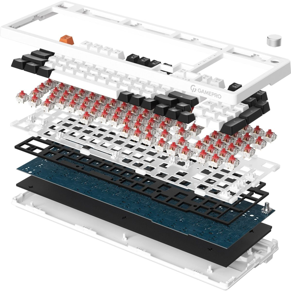 Дротова механічна клавіатура GamePro MK170W (Red) з Hot-Swap RGB White, изображение 7