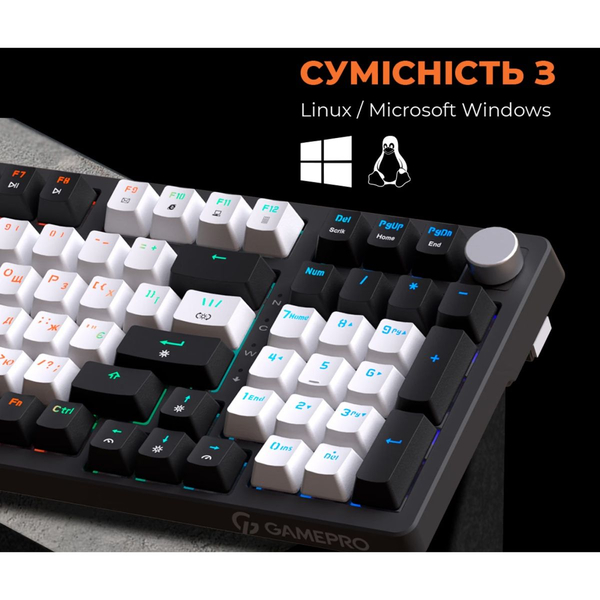 Дротова механічна клавіатура GamePro MK170B (Red) з Hot-Swap RGB Black, изображение 7