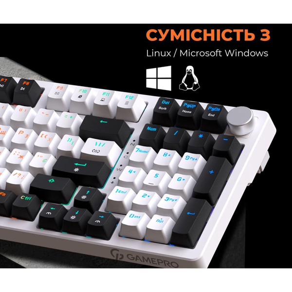 Дротова механічна клавіатура GamePro MK170W (Red) з Hot-Swap RGB White, изображение 8