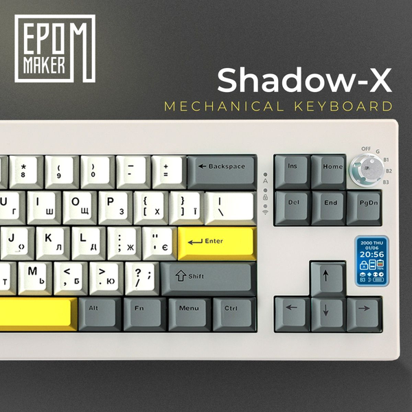 Клавіатура механічна бездротова EPOMAKER Shadow-X Wisteria Linear White (SHX-W-WL), зображення 3