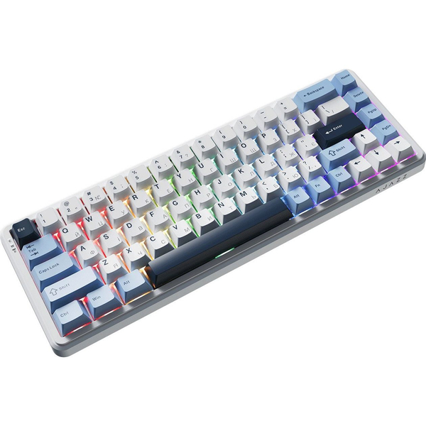 Клавіатура механічна бездротова Ajazz AK680 MAX (8+8K) Magnetic Switch RGB Wireless/BT/USB White, зображення 2