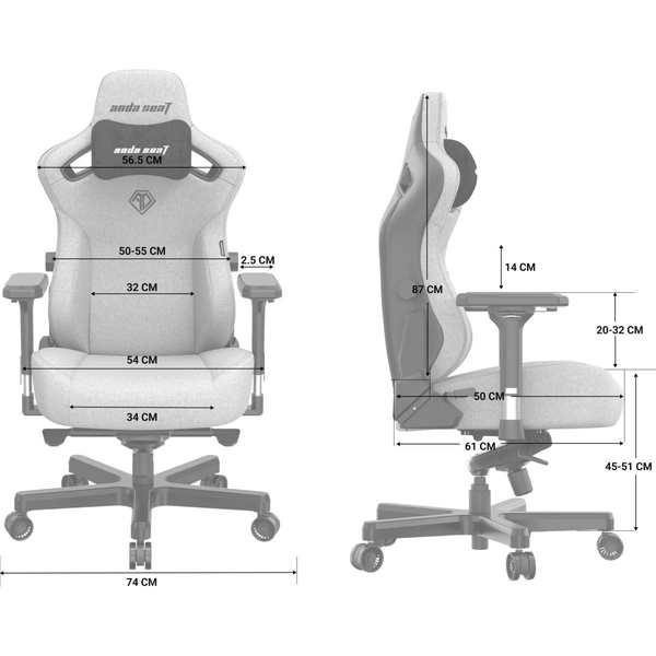 Крісло ігрове Anda Seat Kaiser 3 Green Size XL, изображение 11