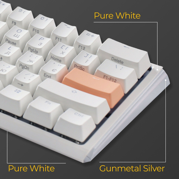 Механічна клавіатура Ducky One 3 Mini Cherry MX Brown RGB White UAA, зображення 6