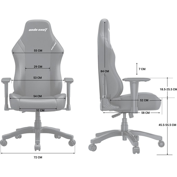 Крісло ігрове Anda Seat Luna Black Size L, изображение 16