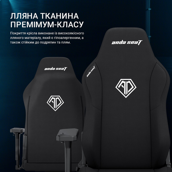 Крісло ігрове Anda Seat Phantom 3 XL Fabric Gray Size XL, изображение 12