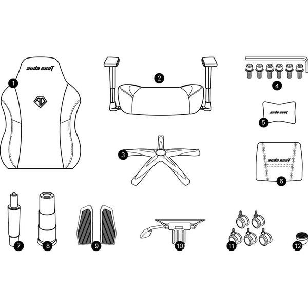 Крісло ігрове Anda Seat Phantom 3 Grey Size L, зображення 12