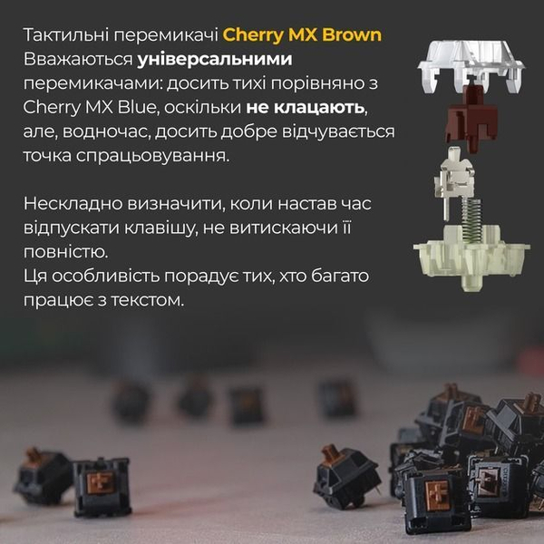 Механічна клавіатура Ducky One 3 Mini Cherry MX Brown RGB White UAA, изображение 10