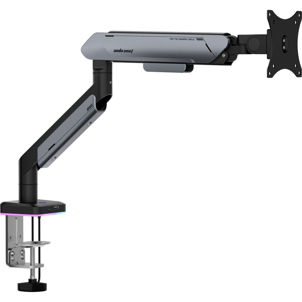Настільне кріплення для монітора Anda Seat Stealth Pro II RGB 17’’-42’’ Titanium, зображення 7