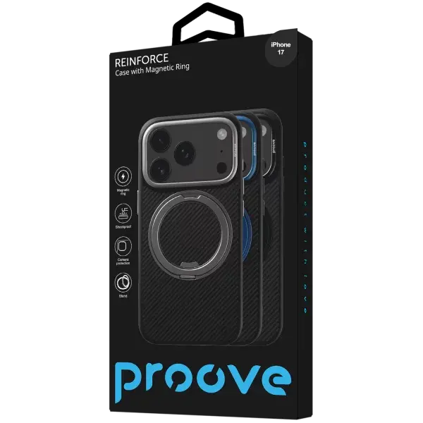 Чехол  Proove Reinforce Case with Magnetic Ring iPhone 17 (чорний), изображение 4