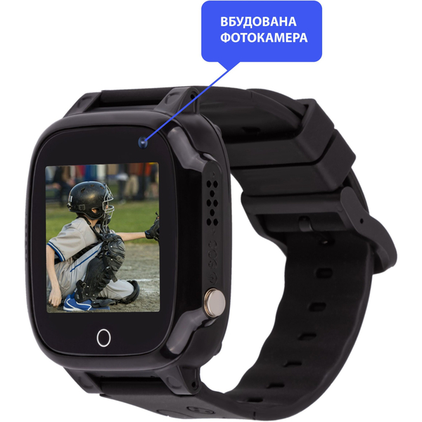Смарт-годинник для дітей AmiGo GO008 MILKY GPS WIFI Black, зображення 3